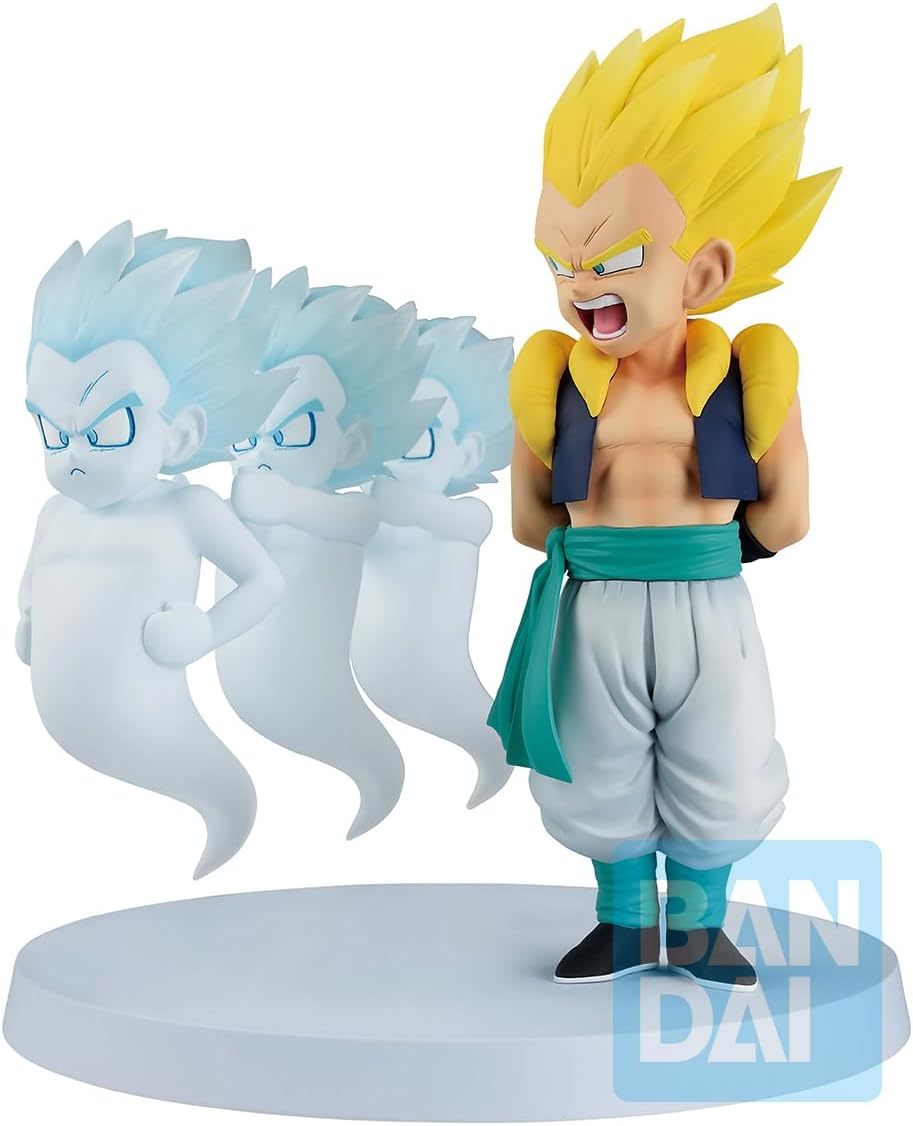 Ichibansho Dragon Ball Z Super Saiyan Gotenks & Ghost (Dragon History II) Revible Moment: Bandai Spirits Premium Collectible Statue - Fun and Detailed Figure, a Must-Have for DBZ Fans