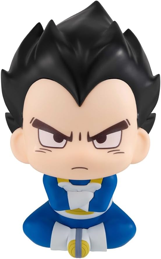 Megahouse Dragon Ball DAIMA Look Up Set: Son Goku (Mini) and Vegeta (Mini): Collectible PVC Figures.Statue with articulated head.Adorable design, ideal for fans of the new Dragon Ball saga.
