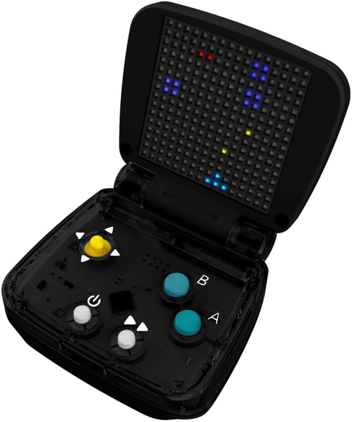 TAPTAP ARCADE FC34812 BANDAI - Multicolor- Dispositivo de juegos electrónico tamaño de Palma - maquina recreativa retro, incluye 10 divertidos videojuegos, Regalo para Mayores de 5 años