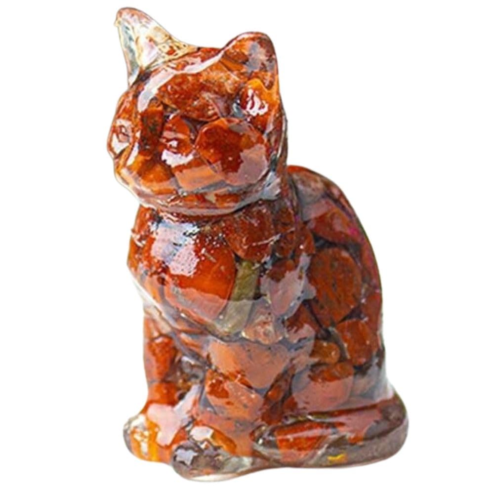 Multicolor Carved Natural Crystal Figurine - Desk and Home Decor, Healing Stone Covered with Resin - Colorful Animal Ornament for Office and Living Room (Aventurine)
