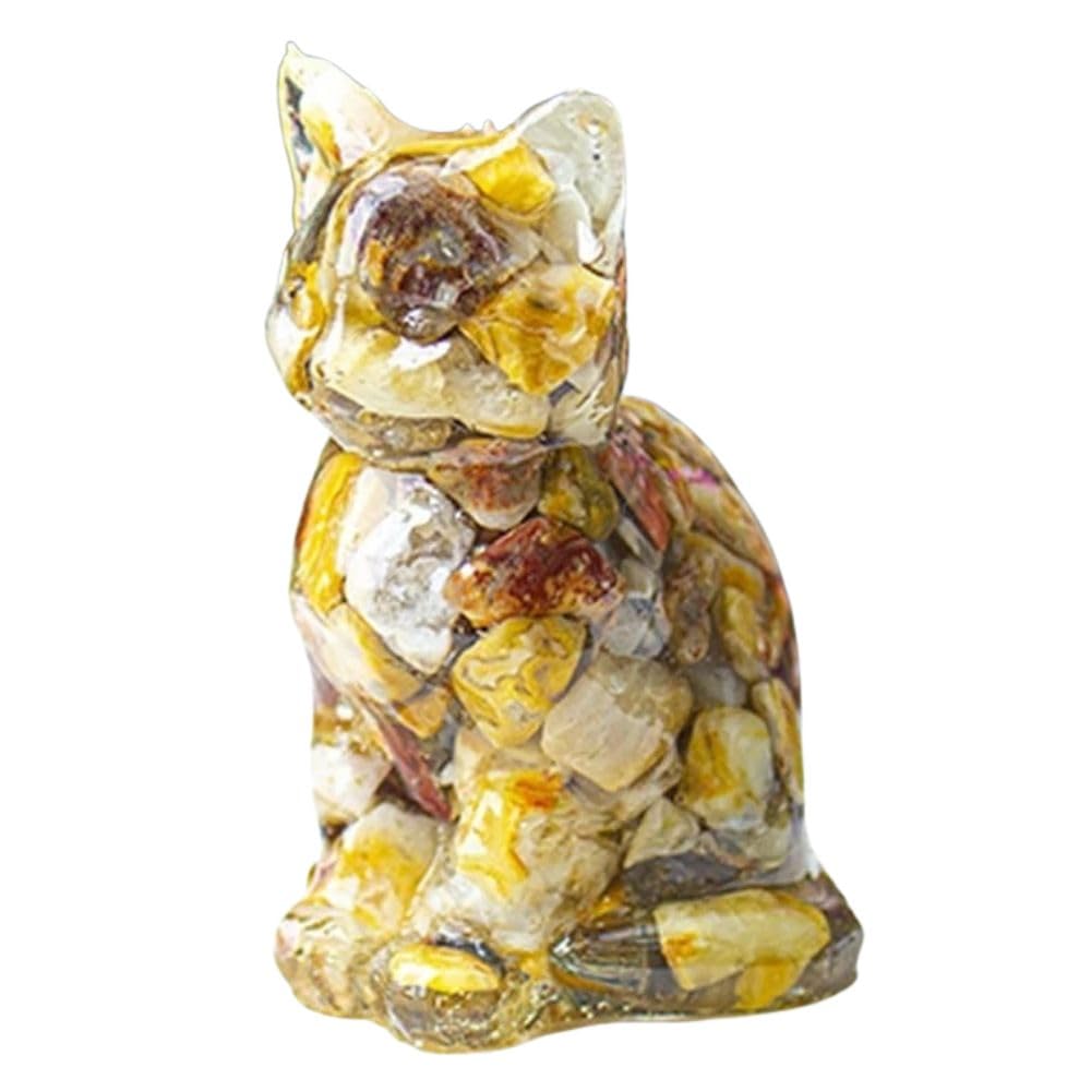 Multicolor Carved Natural Crystal Figurine - Desk and Home Decor, Healing Stone Covered with Resin - Colorful Animal Ornament for Office and Living Room (Aventurine)