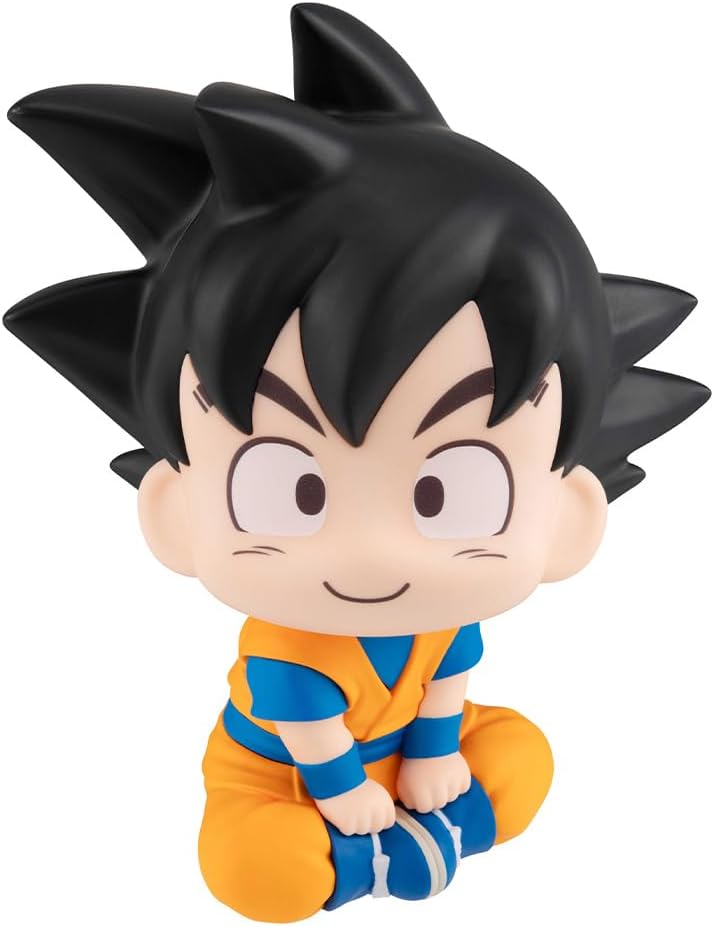Megahouse Dragon Ball DAIMA Look Up Set: Son Goku (Mini) and Vegeta (Mini): Collectible PVC Figures.Statue with articulated head.Adorable design, ideal for fans of the new Dragon Ball saga.