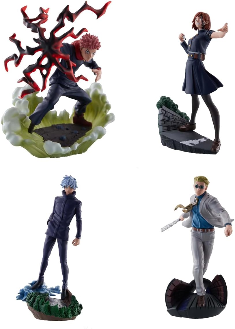 Megahouse, Jujutsu Kaisen Petitrama Series Vol.2 Set 11 cm MH518691 Multicolored Collectible Figure, Optima for Anime Fans