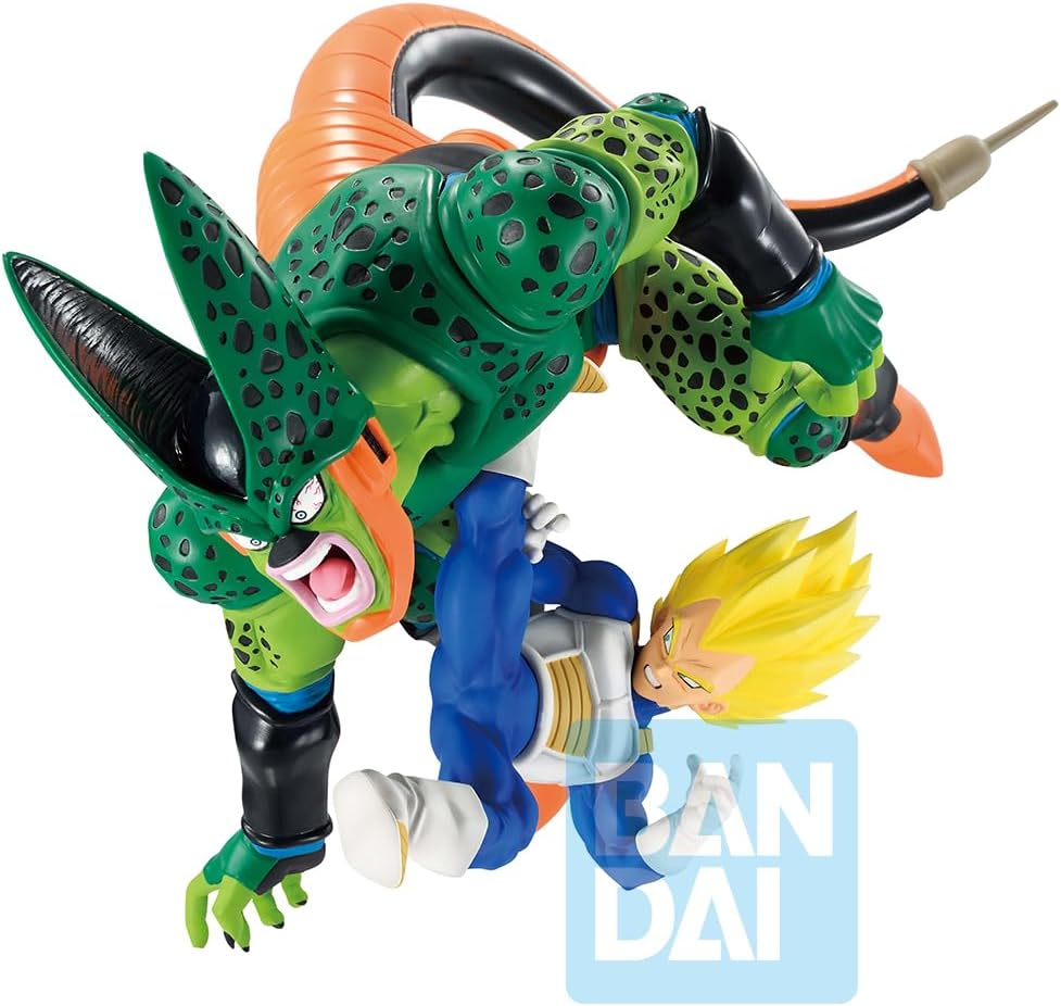 Ichibansho Dragon Ball Z Vegeta vs Cell (Dragon History II) Revible Moment: Bandai Spirits Premium Collectible Statue Dynamic Battle Diorama Capture Intensity for Collectors