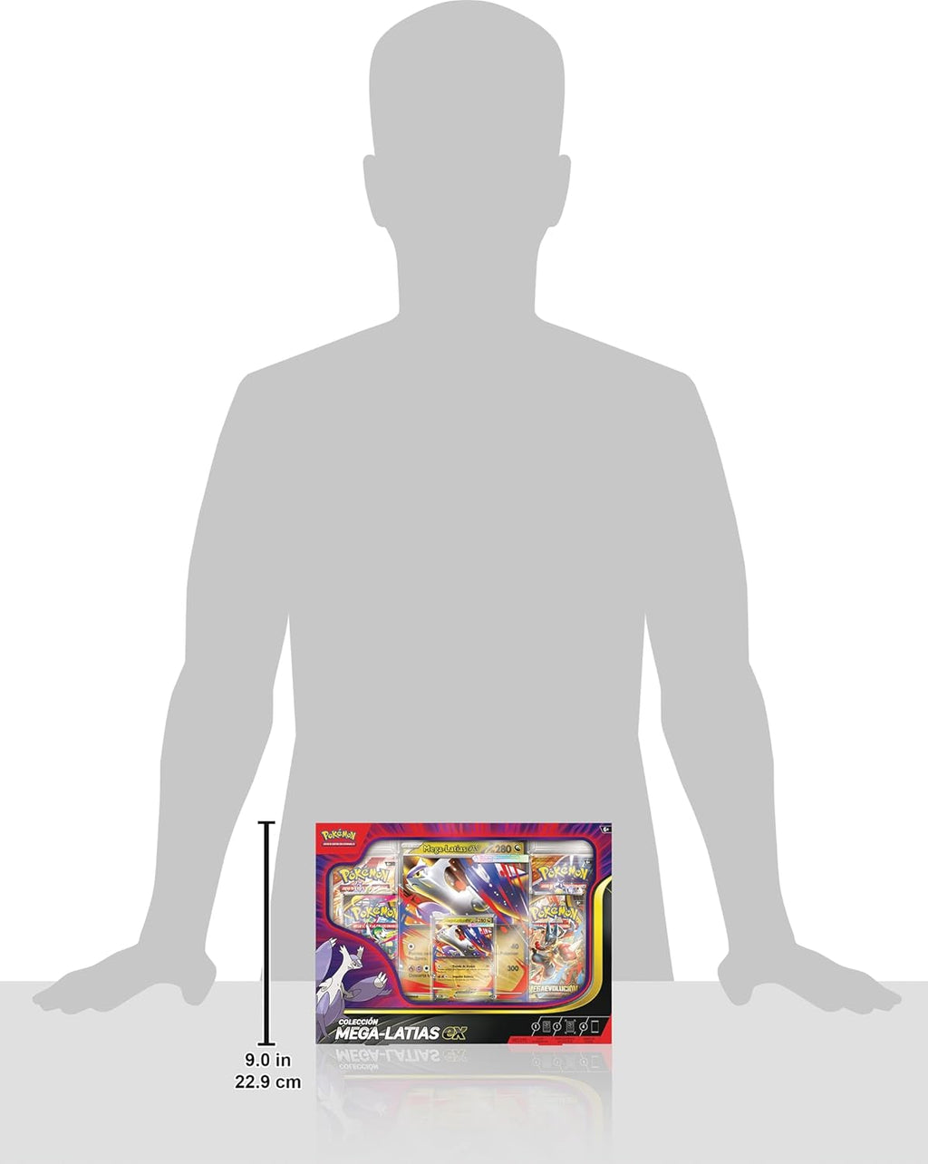Pokémon: JCC Pokémon Mega-Latias ex Collection (1 Holographic Promo Card, 1 Oversized Card with 3D Effect and 4 Upgrade Envelopes)