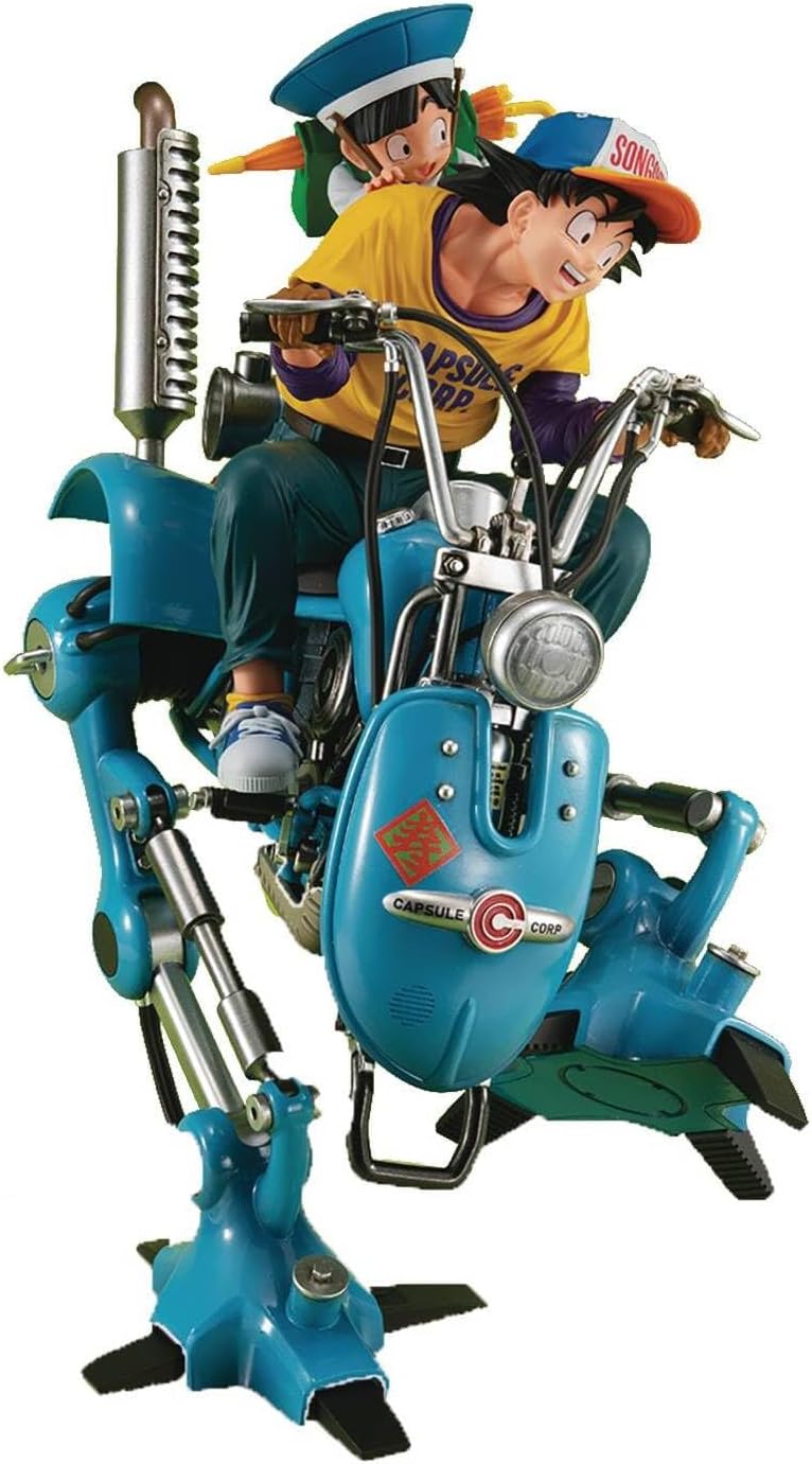 Megahouse Dragon Ball Z Desktop Real Mccoy EX - Son Goku, Son Gohan & Robot: Premium Collectible Diorama Figure Statue & Detail, Great for DBZ Collectors