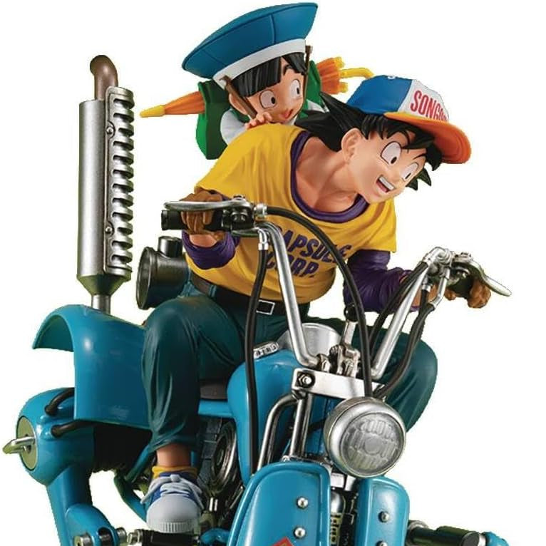 Megahouse Dragon Ball Z Desktop Real Mccoy EX - Son Goku, Son Gohan & Robot: Premium Collectible Diorama Figure Statue & Detail, Great for DBZ Collectors