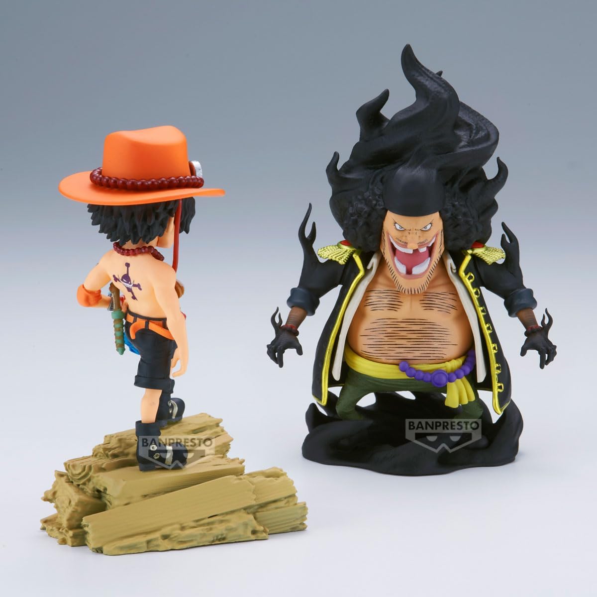 Banpresto Portgas D. Ace Vs Marshall D. Teach One Piece - World Collectable Log Stories 8 cm Collectible Action Figure, BP29382P, Multicolor, Optima for Anime Fans