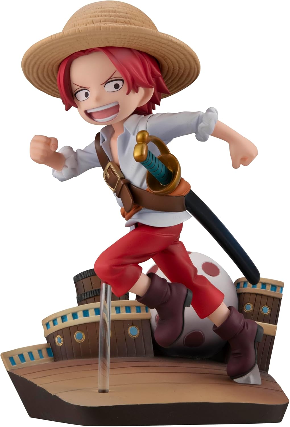 Megahouse, Shanks Run! Run! One Piece, G.E.M. Series, 12 cm, MH840241, Multicolor, Collectible Figure, Optima for Anime Fans