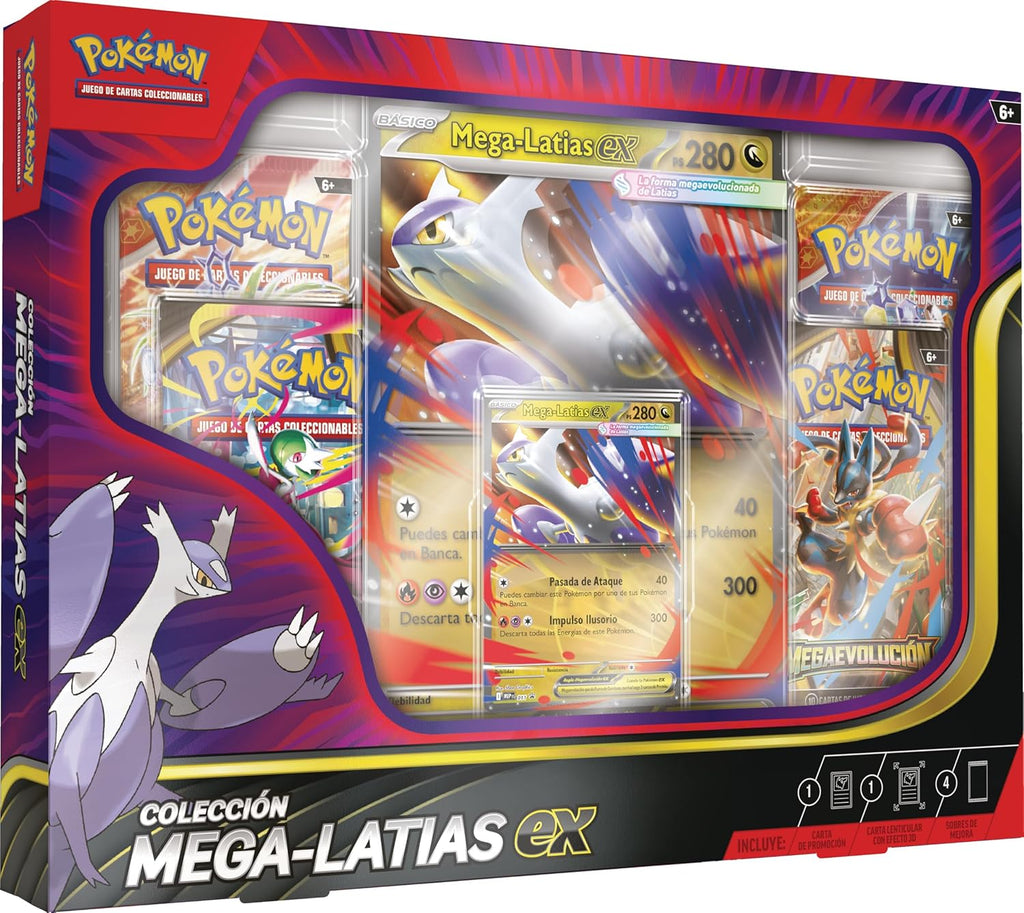 Pokémon: JCC Pokémon Mega-Latias ex Collection (1 Holographic Promo Card, 1 Oversized Card with 3D Effect and 4 Upgrade Envelopes)